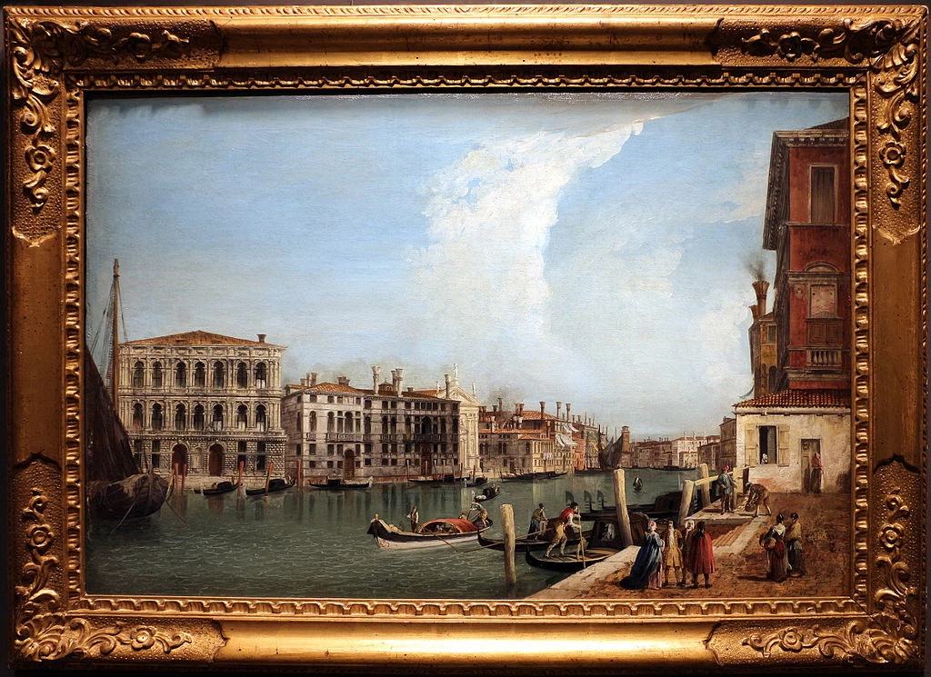 Canal grande con la ca' pesaro e palazzo foscarini - giovannelli dal campiello di palazzo gussoni